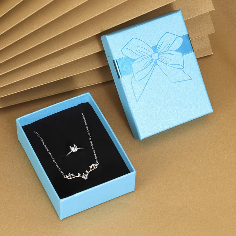 I Love You Heart Rose Gift Box for Women Girlfriend Christmas Gifts 2023 New in Fashion Romantic Necklace Ring Jewelry Box