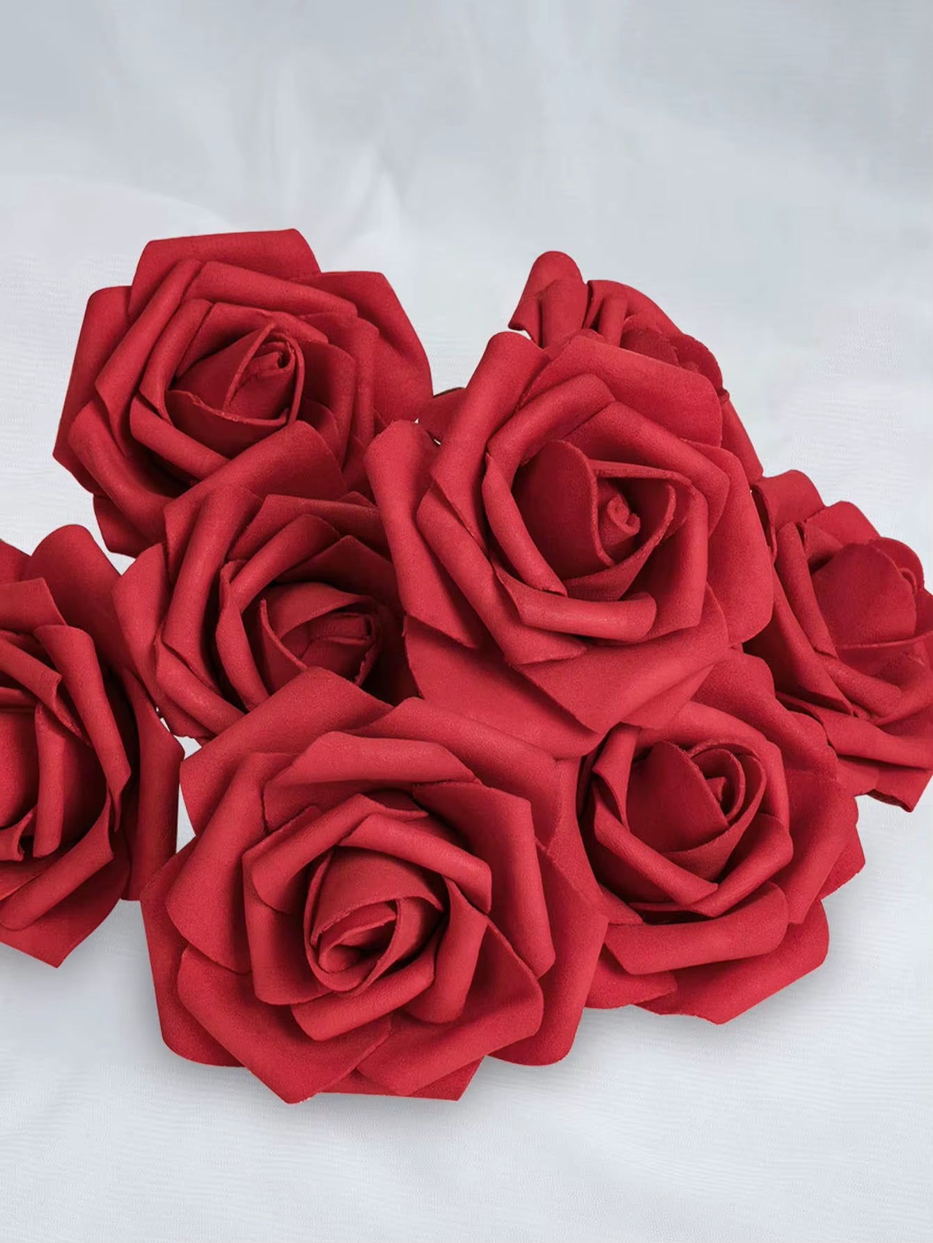 25Pcs Artificial Flowers Rose Real Looking Foam Rose Bulk with Stems for DIY Wedding Bouquets Bridal Party Home Decor Fake Roses